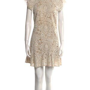 Alexis Lace Cocktail  Ivory Mini Dress Size. Medium M